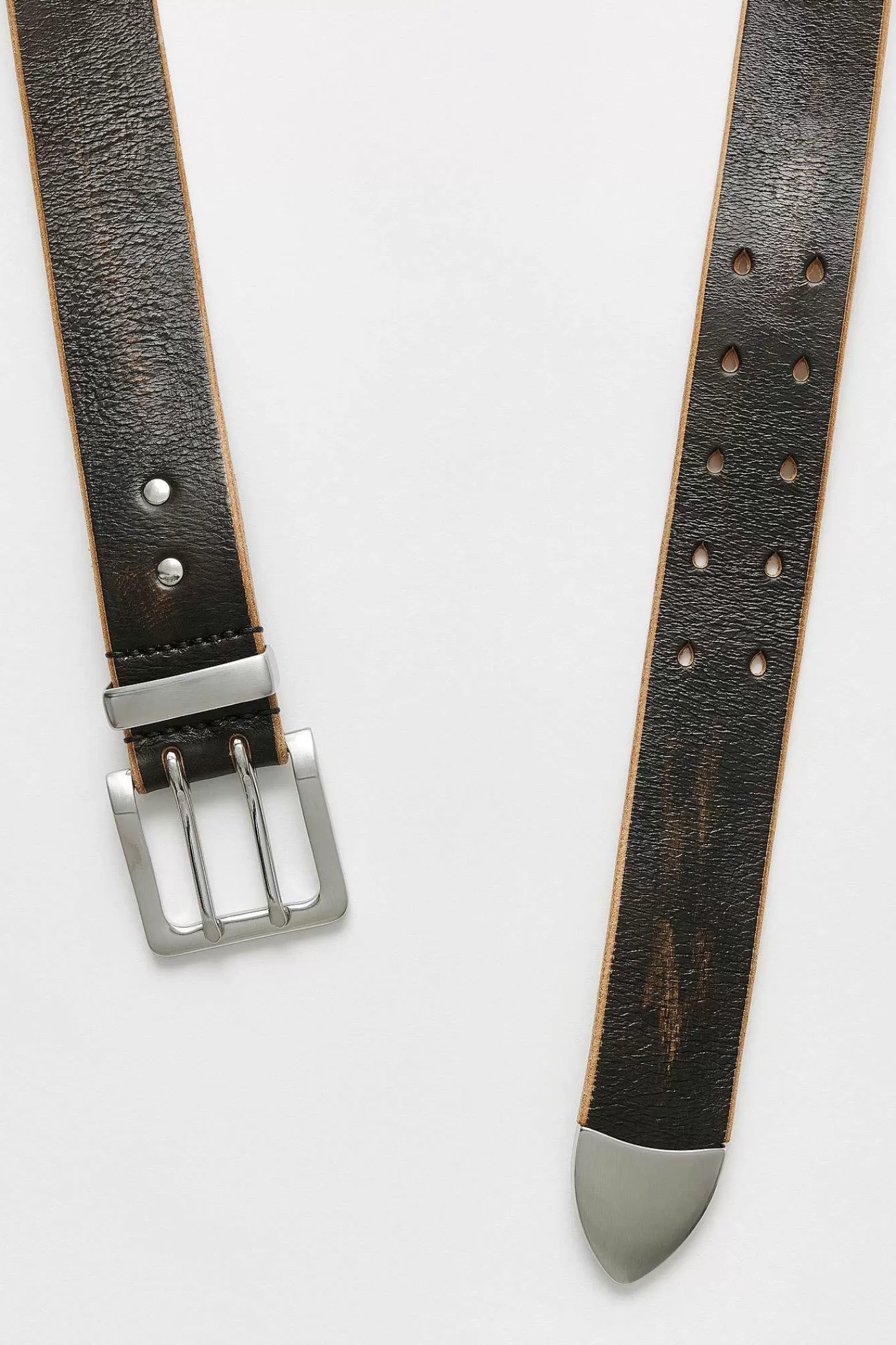 Bälten | Our Legacy 4 Cm Dubbelt Tungbalte Svart VintageLäder