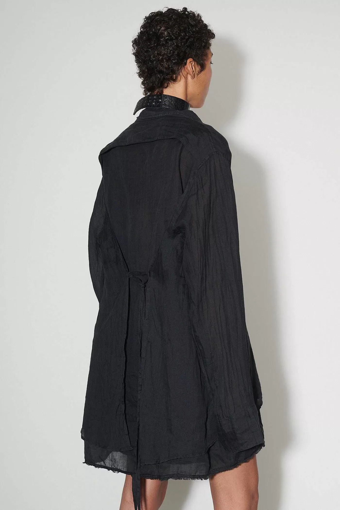 Skjorttyg | Our Legacy Backless Liner Shirt Black Gauze Ramie