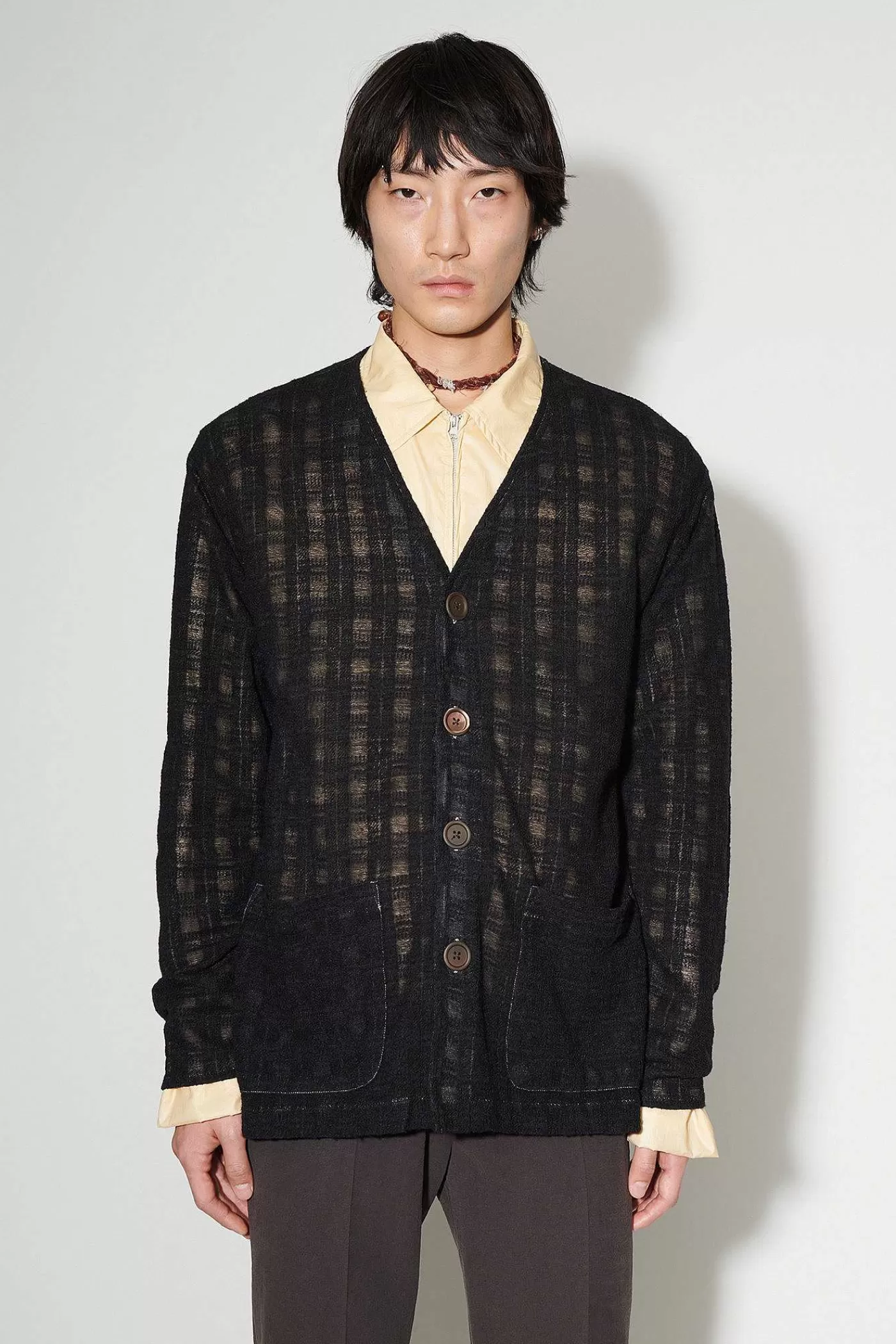 Stickat | Our Legacy Cardigan Black Disintegration Check