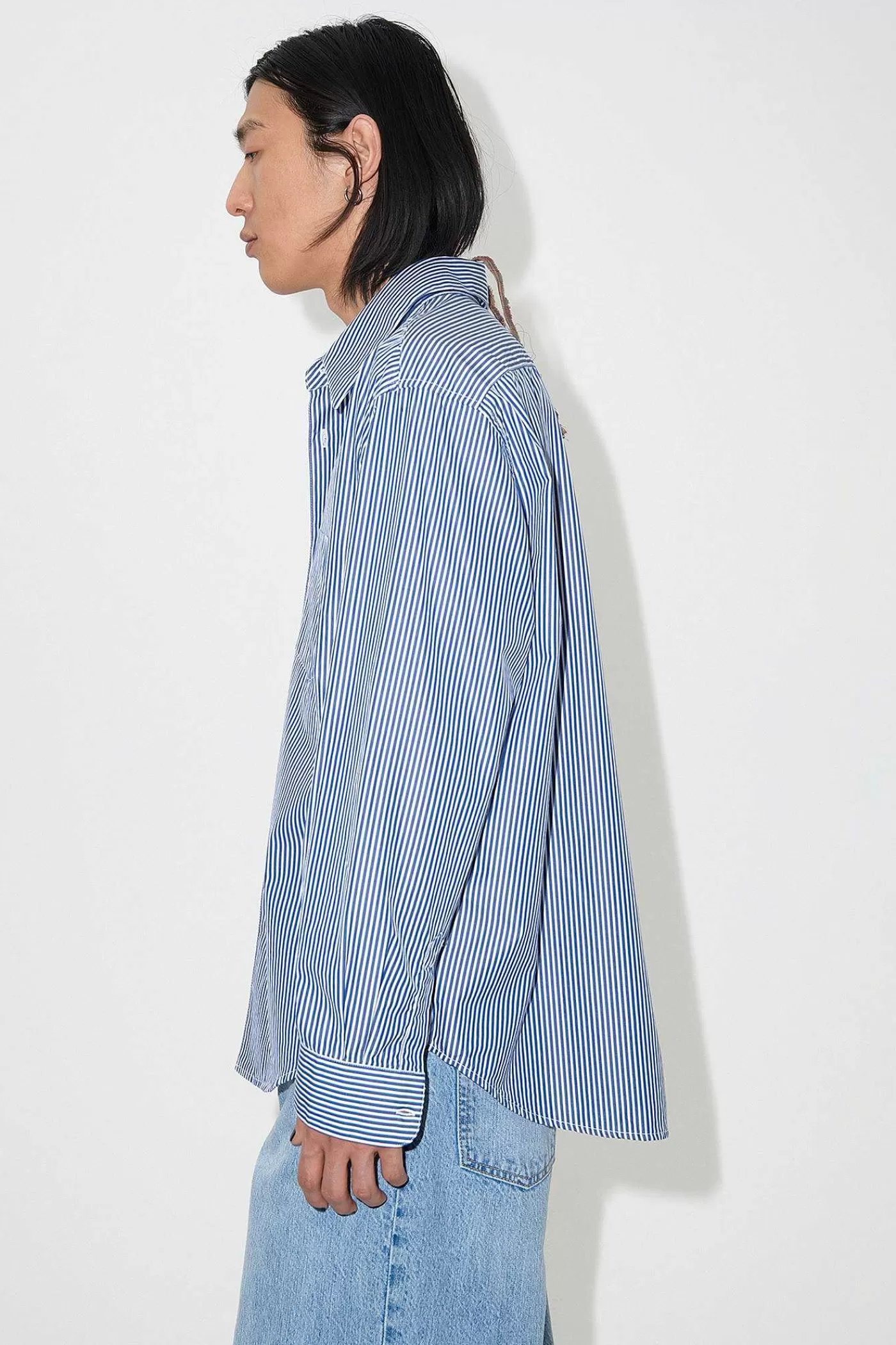 Skjorttyg | Our Legacy Coco 70S Shirt Blue Mid Mgmt Stripe