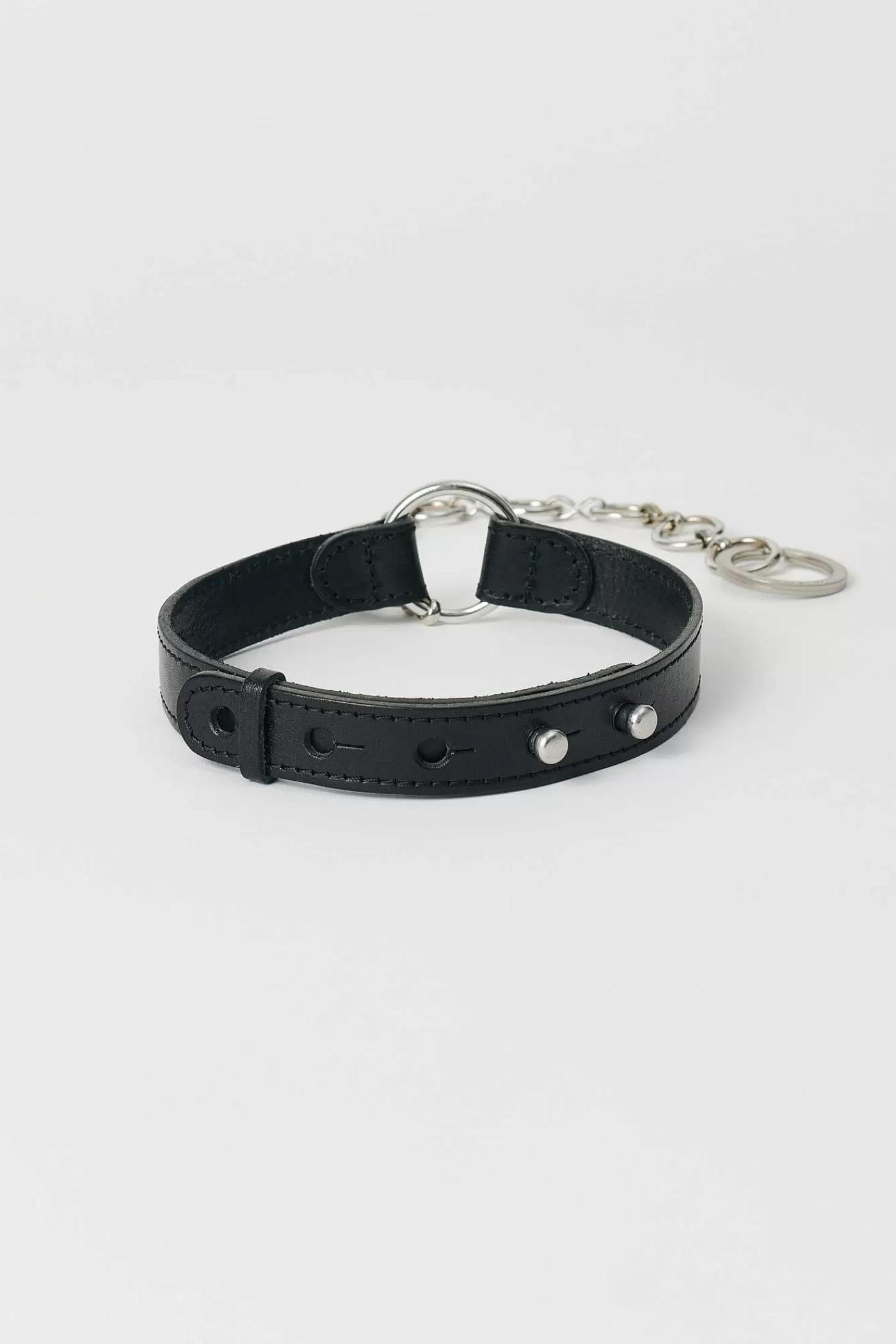 Smycke | Our Legacy Läderring Choker Grizzly Svart Läder