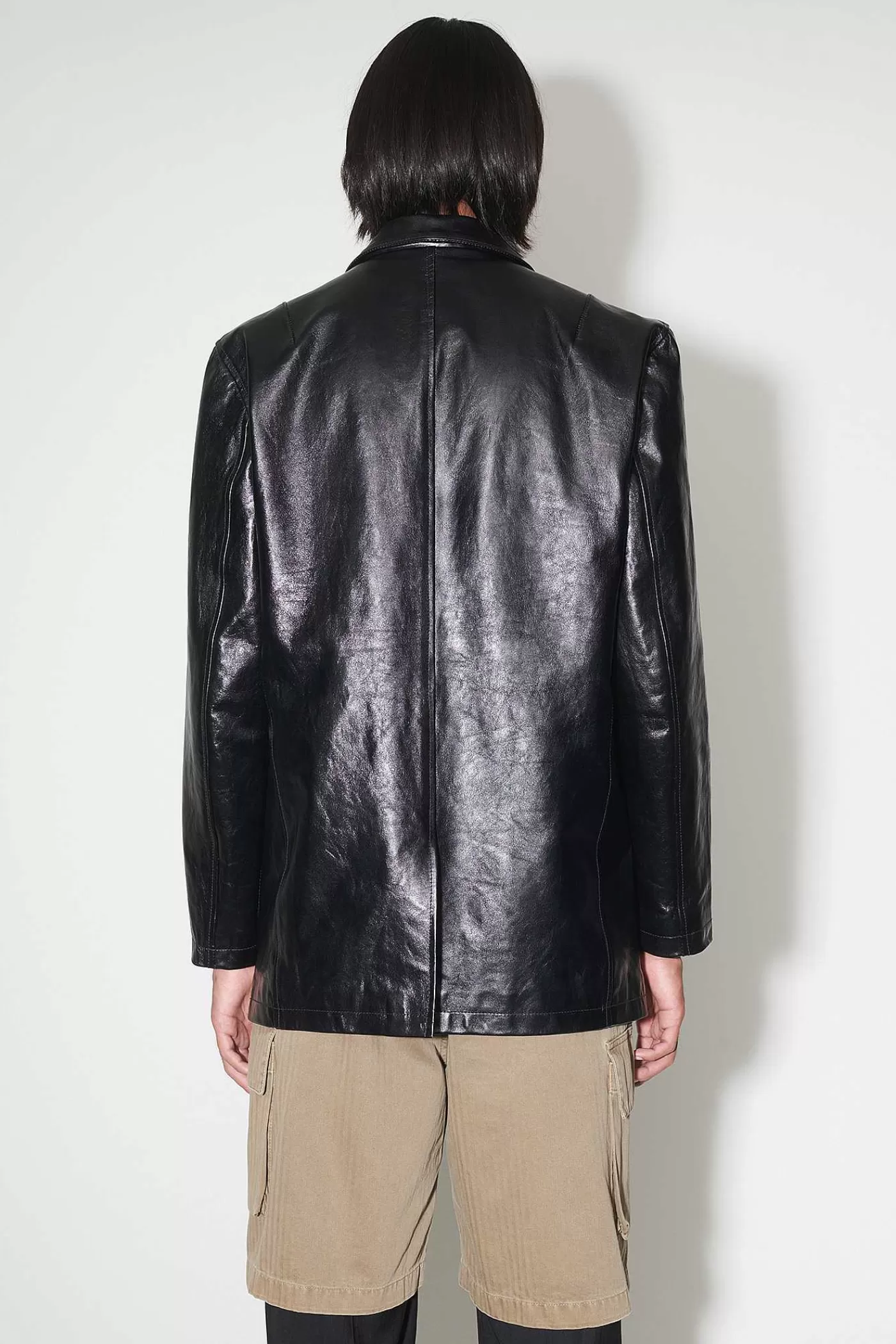 Läder | Our Legacy Oppnande Blazer True Dye Black Leather