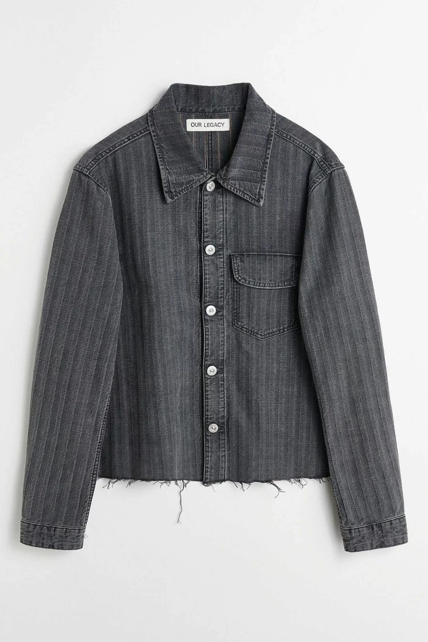 Ytterkläder | Our Legacy Rebirth Jacka Washed Grey Torino Stripe