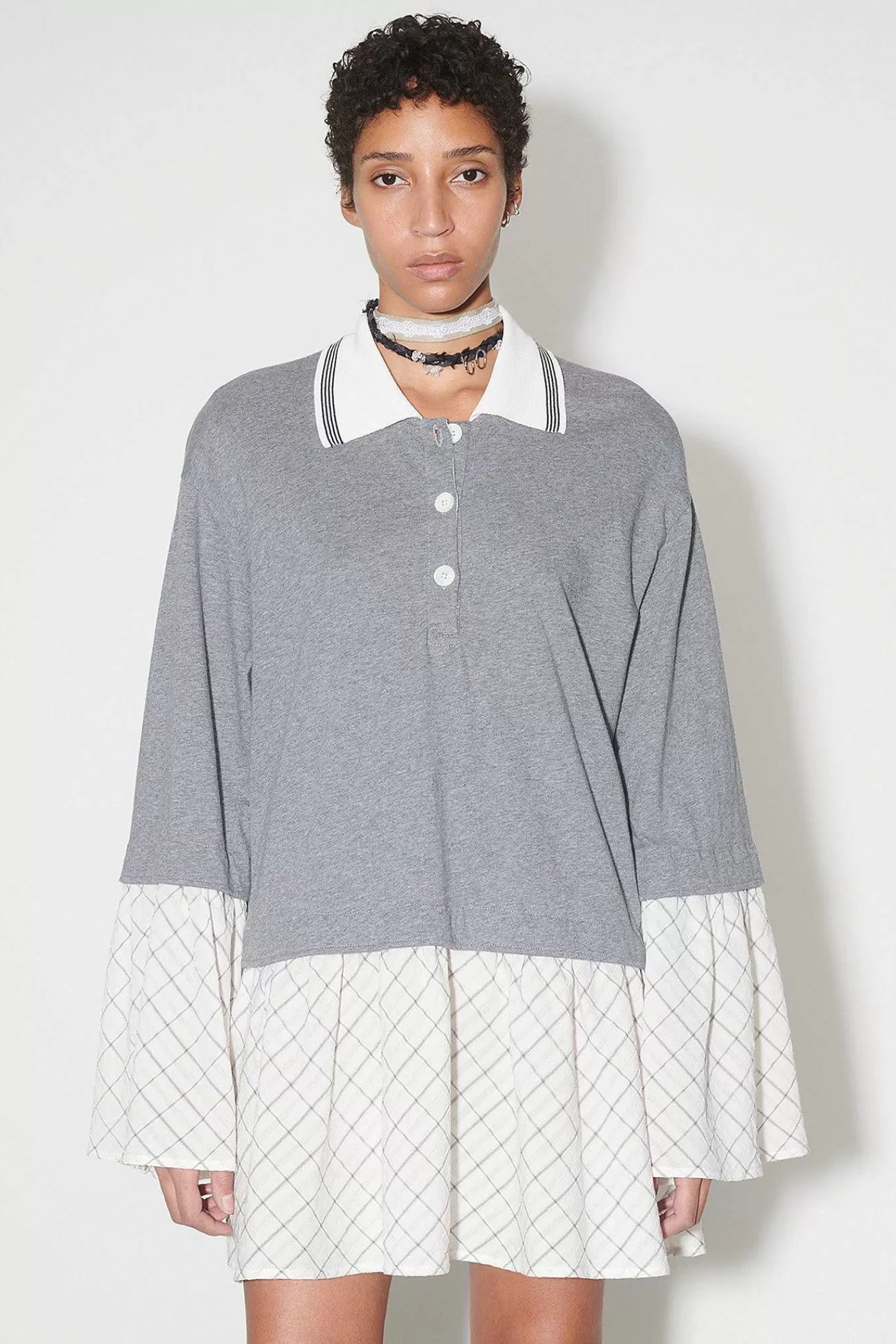 Klänningar | Our Legacy Reminiscing Dress Grey Melange Check