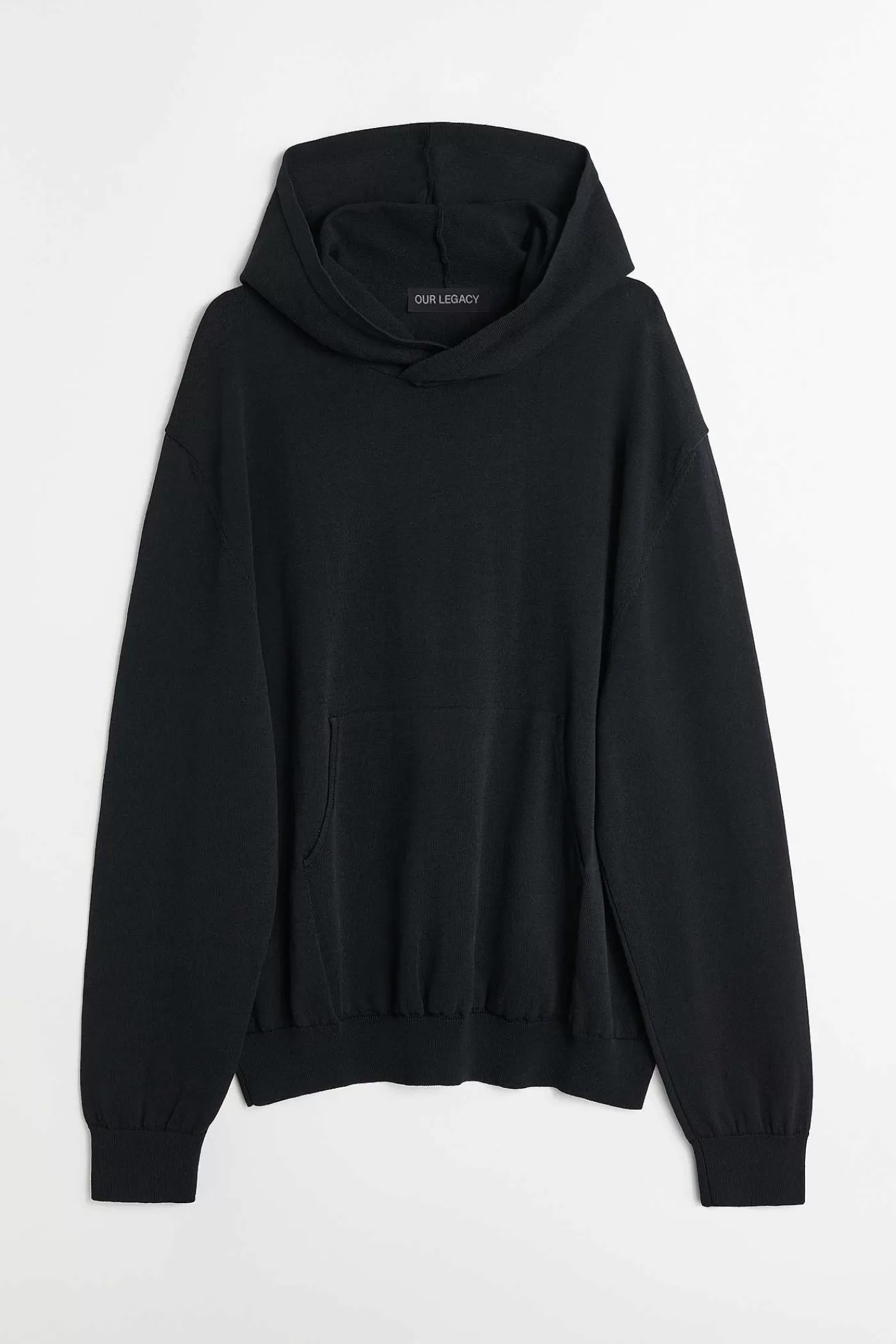 Stickat | Our Legacy Stickad Hoodie Shadow Black Crispy Cotton